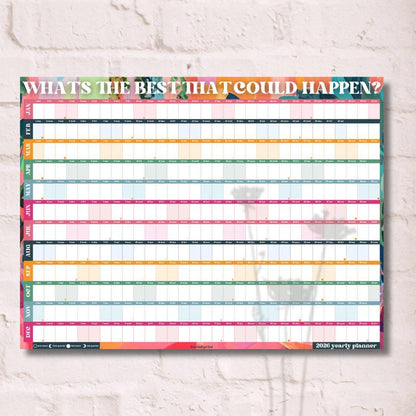 2026 Wall Planner Calendar – One Page Yearly Wall Calendar Poster, Large Year at a Glance Wall Planner