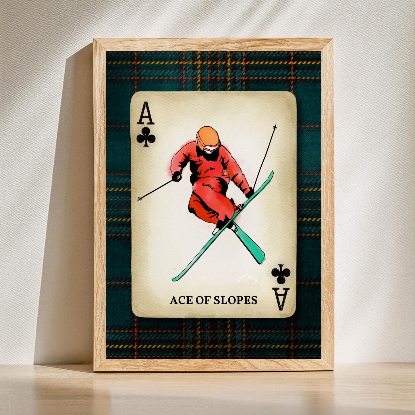 Vintage Ski Wall Art - Retro Skiing Art Print Ski Lodge Decor Skier Gift Idea Skiing Artwork Winter Wall Art