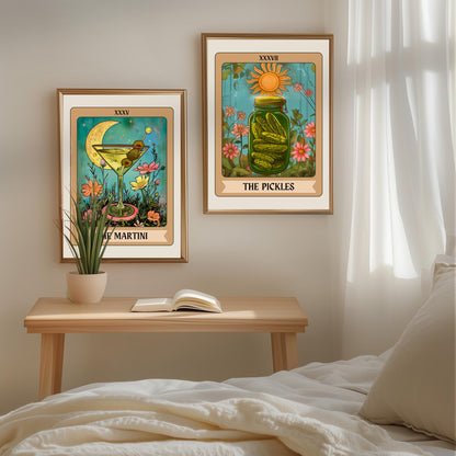 Pickles Tarot Card – Pickle Art Gift Witchy Boho Wall Decor Print Eclectic Kitchen Decor