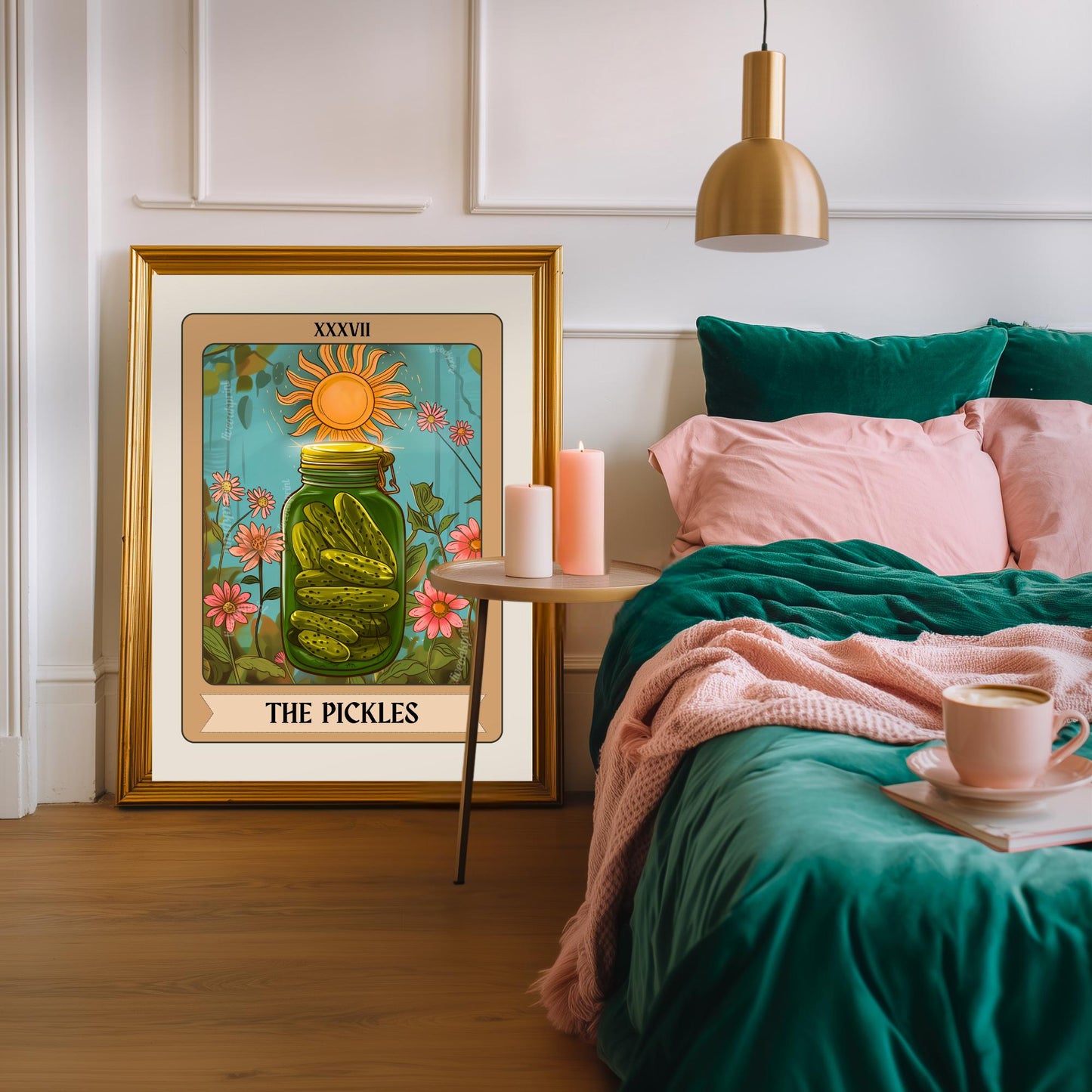 Pickles Tarot Card – Pickle Art Gift Witchy Boho Wall Decor Print Eclectic Kitchen Decor