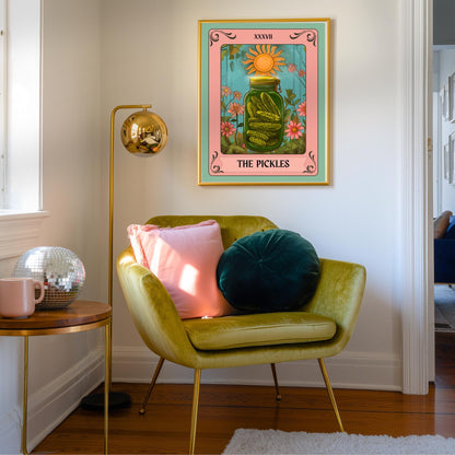 The Pickles Tarot Card Print – Funny Kitchen Wall Art Pickle Lover Gift Witch Decor Colorful Kitchen Print