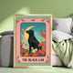 Black Lab Print Tarot Card – Boho Labrador Retriever Print Wall Decor Dog Owner Gift