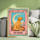 Goldendoodle Tarot Card Print – The Doodle Dog Lover Gift Vintage Mystical Wall Art Labradoodle Owner Moon Flowers Spiritual Decor