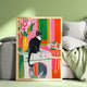 Tuxedo Cat In A Laundry Room Art Print