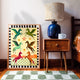 Folk Art Pegasus Print – Colorful Winged Horses Nursery Wall Art