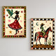 Cowgirl Folk Art Prints – Western Boho Silhouette Set, Bird and Horse Southwest Gallery Wall