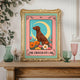 Chocolate Lab Print Tarot Card – Boho Labrador Retriever Print Wall Decor Dog Owner Gift