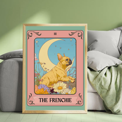 Dog Tarot Wall Art – Mystical Boho Print, Choose Your Dog Style