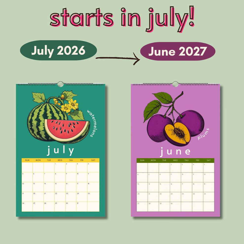 Mid Year Wall Calendar 2025–2026