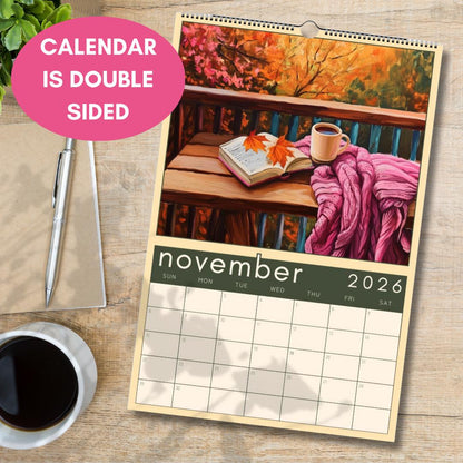 Cozy Book Nooks Calendar 2025 – Wall Calendar for Book Lovers – BookTok-Inspired Decor – Bookish Gift – Reading Nook Aesthetic Wall Art