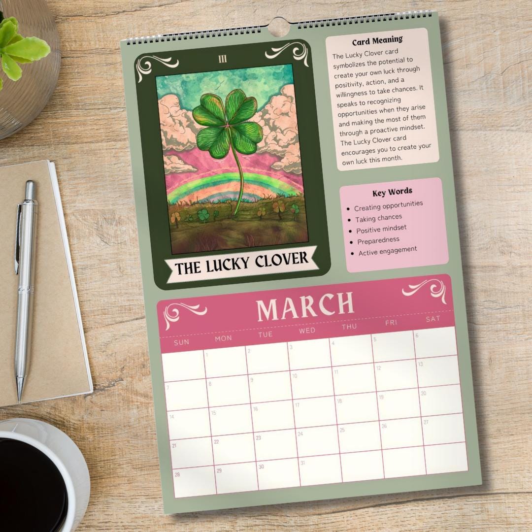 2026–2027 Mid Year Tarot Card Calendar Astrology Calendar – Witchy Calendar Tarot Card Gift Ideas –Astrology Gifts for Witchy Friend