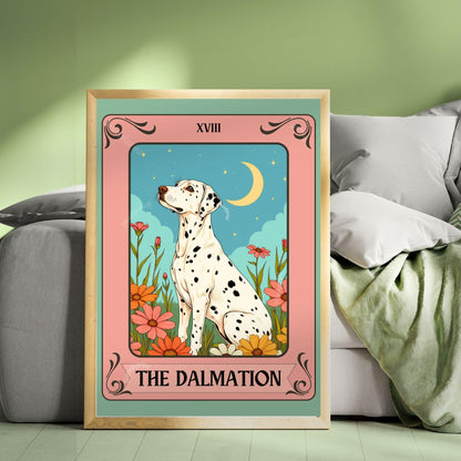 Dog Tarot Wall Art – Mystical Boho Print, Choose Your Dog Style