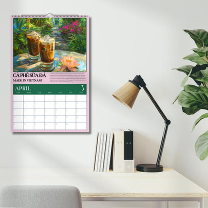 2025–2026 Mid Year Coffee Calendar – Coffee Around the World Wall Calendar – July Start Academic Planner – Travel Gift for Coffee Lovers