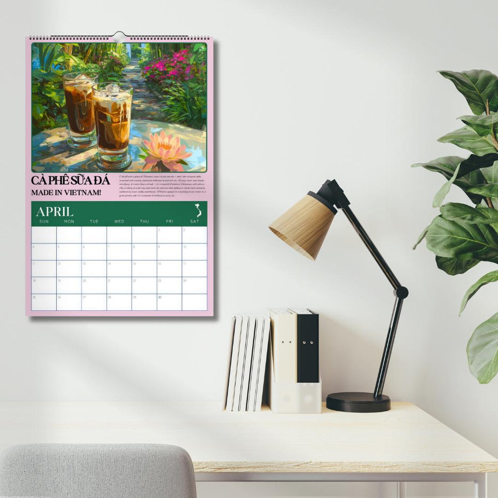 2025–2026 Mid Year Coffee Calendar – Coffee Around the World Wall Calendar – July Start Academic Planner – Travel Gift for Coffee Lovers