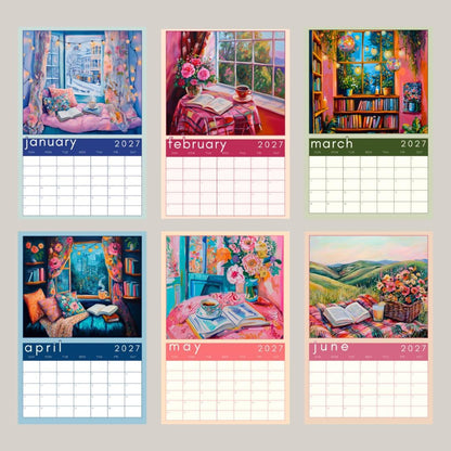 Cozy Book Nooks Calendar 2025 – Wall Calendar for Book Lovers – BookTok-Inspired Decor – Bookish Gift – Reading Nook Aesthetic Wall Art