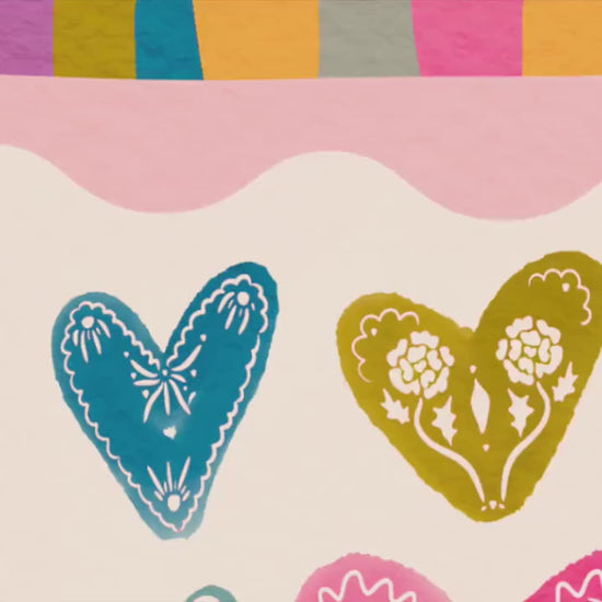 Colorful Heart Art Print – Whimsical Patchwork Heart Wall Art – Playful Colorful Print – Coquette Room Decor – Bright Bold Maximalist Art