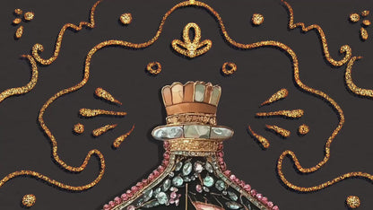 Ship in a Bottle Art Print – Coastal Wall Art – Dark Nautical Decor – Whimsical Ocean Poster – Maritime Fantasy Print – Maximalist Beach Art