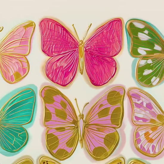 Colorful Butterfly Wall Art Print – Maximalist Dopamine Decor for Bedroom, Living Room, or Boho Gallery Wall Dorm Wall Decor Funky Kids Room