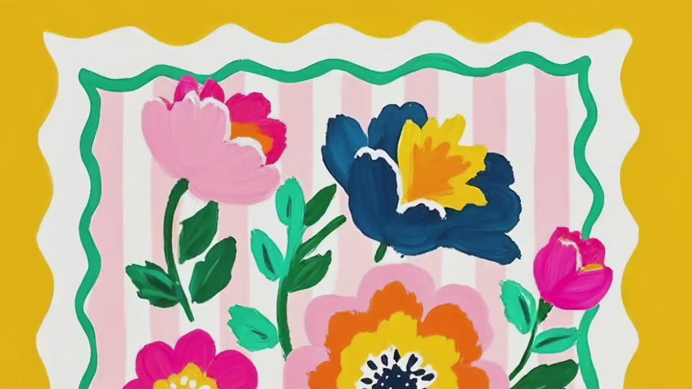 Yellow Floral Wall Art