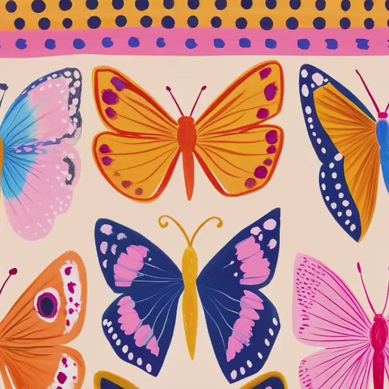 Colorful Butterfly Wall Art – Vibrant Butterfly Print Whimsical Nature Decor Bright Insect Art Maximalist Gallery Wall Living Room Decor