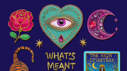 What’s Meant for You Will Never Pass You By Art Print – Mystical Tiger Tarot Wall Decor, The High Priestess Witchy Quote Art