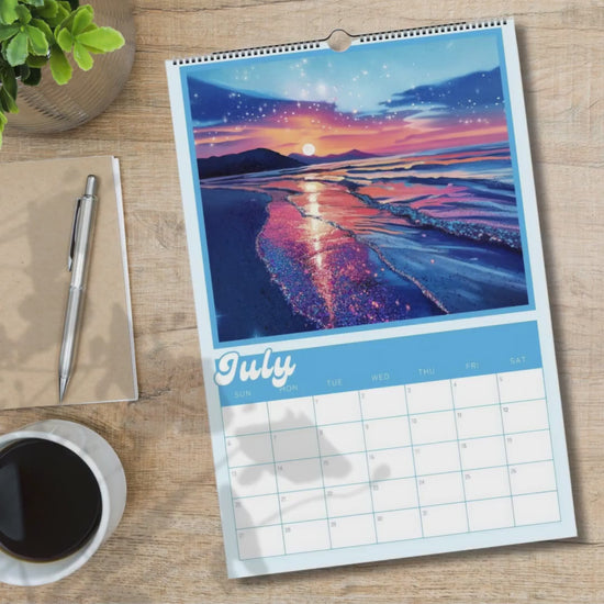 Dopamine Decor Academic Wall Calendar 2025–2026 – July Start Mid Year Planner – School Year Wall Art – Teacher Gift – Colorful Calendar