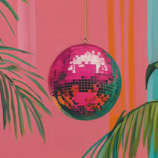 Cheetah Sleeping Under A Disco Ball