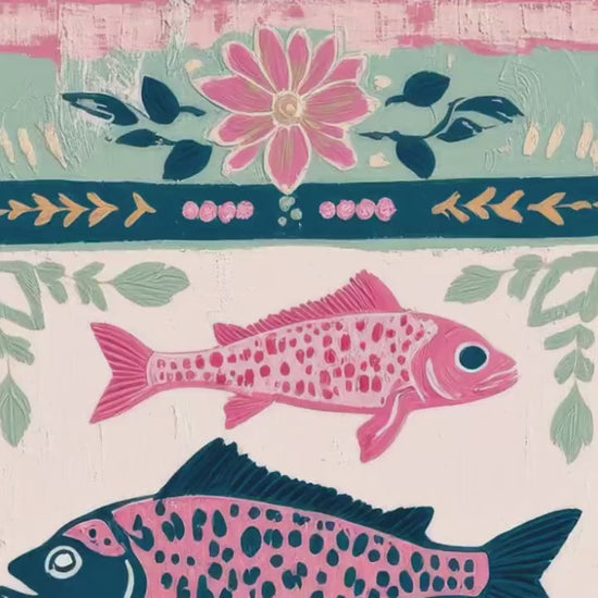 Blue Coastal Fish Wall Decor