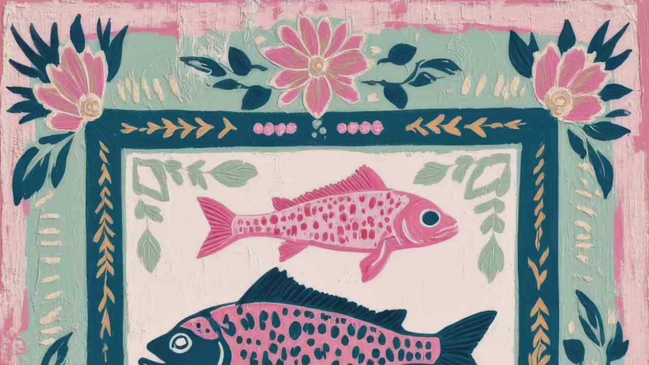 Blue Coastal Fish Wall Decor