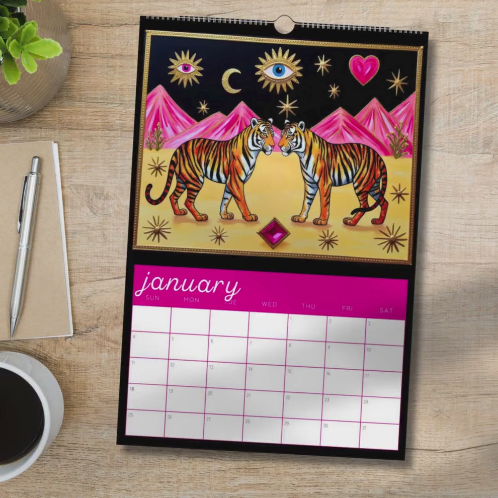 Surreal 2026 Wall Calendar: Sacred Hearts and Golden Eyes