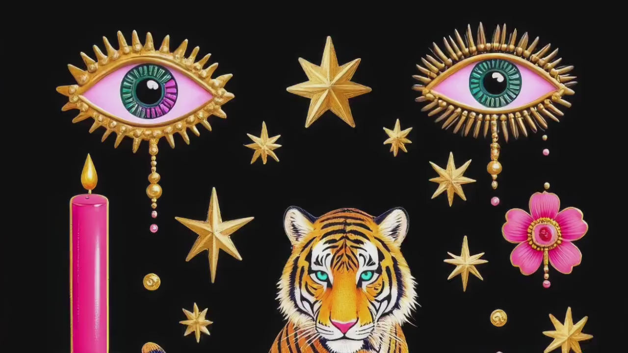 Surreal Tiger Art Print