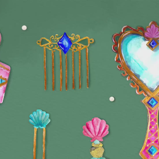 Vanity Relics Art Print – Messy Coquette Aesthetic – Vintage Perfume Wall Art – Feminine Gothic Decor – Baroque Print